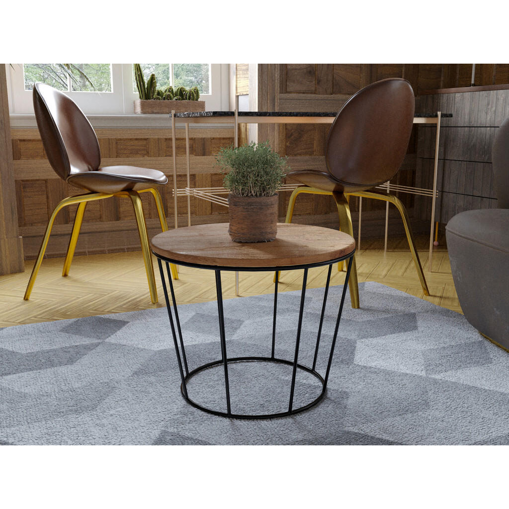 Boxxx PRÍRUČNÝ STOLÍK, divoký dub, čierna, divoký dub