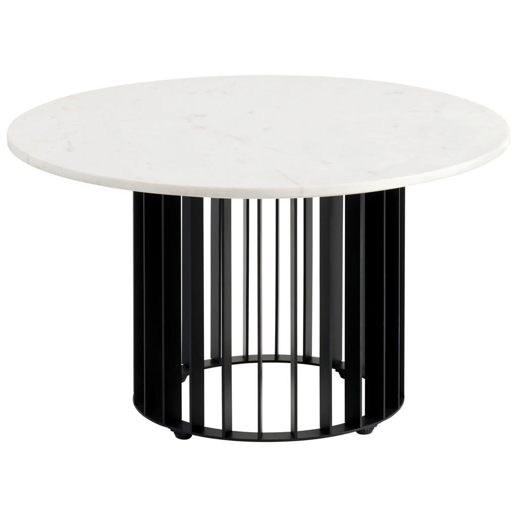 Livetastic KONFERENČNÝ STOLÍK, čierna, biela, kov, kameň, 70/70/40 cm