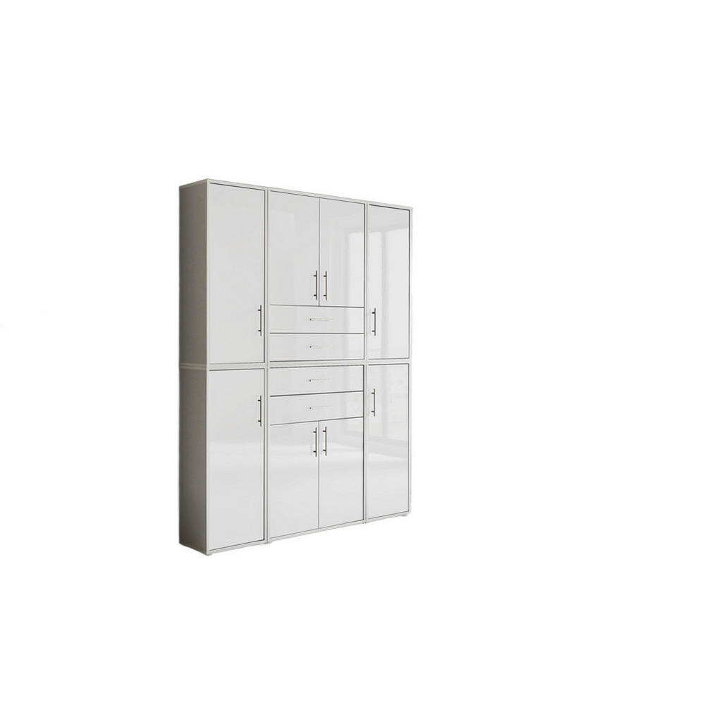 MID.YOU SKRINKA NA DOKUMENTY, sivá, biela s vysokým leskom, 172,6/227,2/33 cm