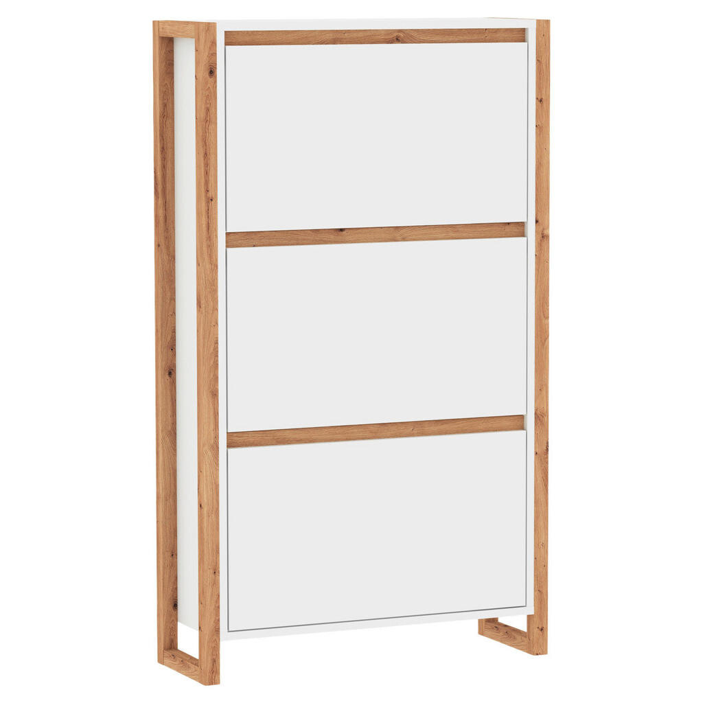 MID.YOU VÝKLOPNÁ SKRINKA NA TOPÁNKY, biela, dub artisan, 70/125/25 cm