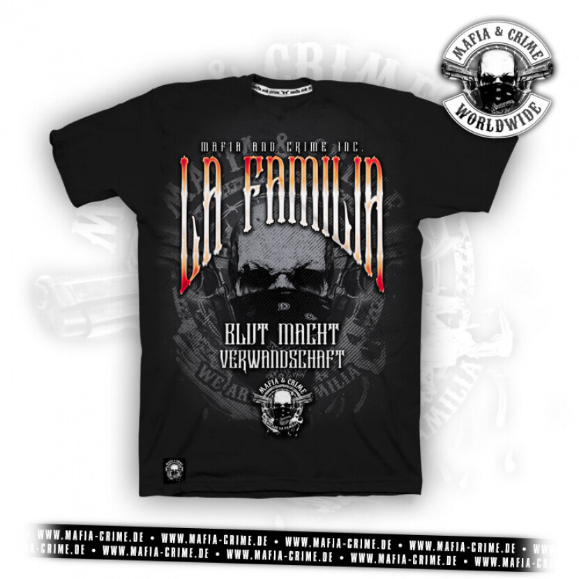 Tričko pánske Mafia and Crime La Familia Boys - čierne, M