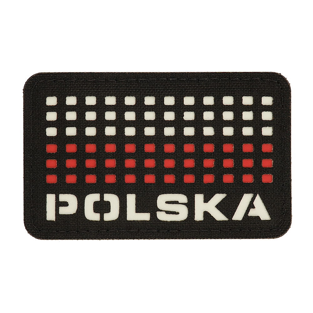 Nášivka M-Tac PL Flag Poľska 5x8 - čierna