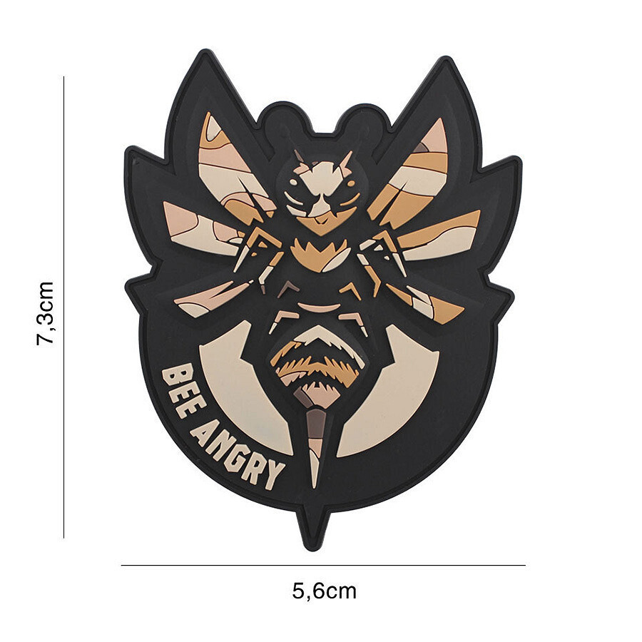 Gumová nášivka Fostex Bee Angry - čierna-desert
