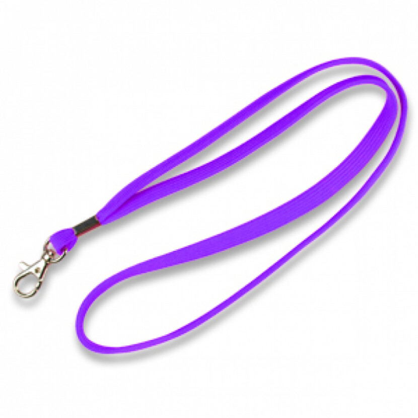 Kľúčenka na krk s karabínou Promex 1 cm - fialová
