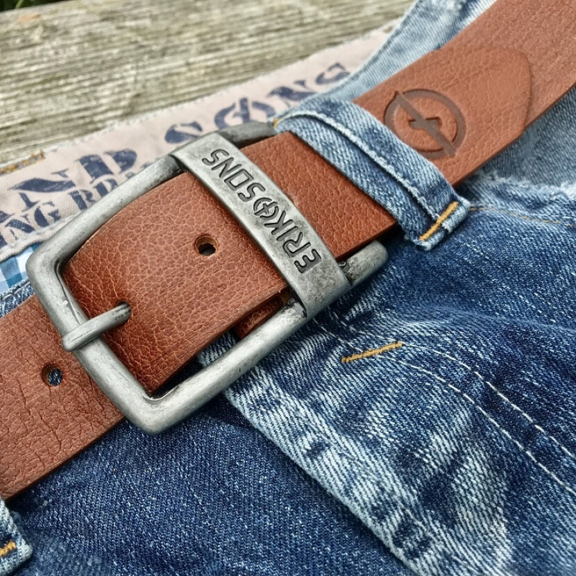 Opasok kožený Erik and Sons Saga Classic - hnedý, 90