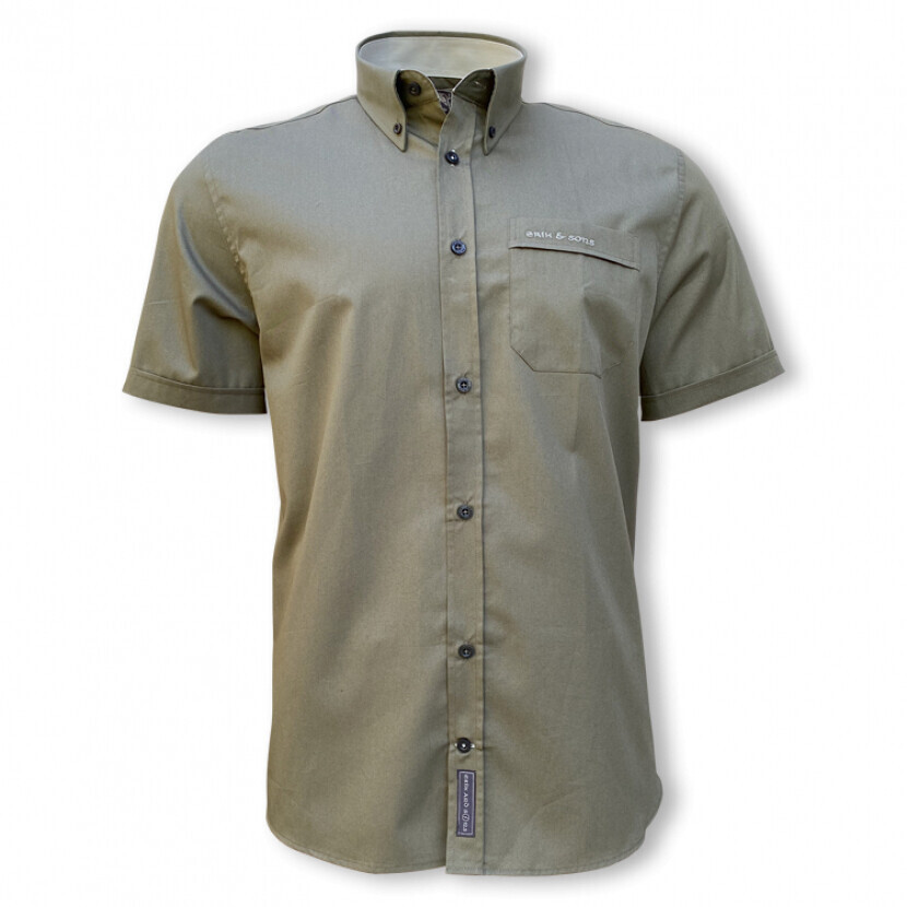 Košeľa pánska Erik and Sons Syda - olivová, XXL