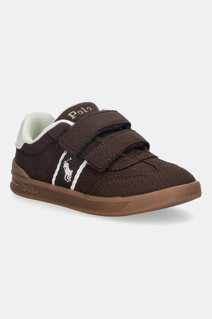 Detské tenisky Polo Ralph Lauren HERITAGE COURT III T-TOE EZ hnedá farba, RL03358201