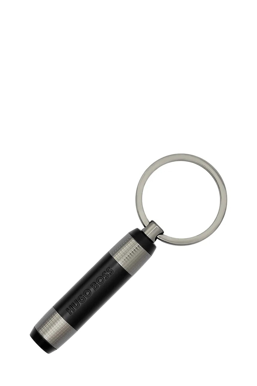 Kľúčenka BOSS Rive Gun šedá farba