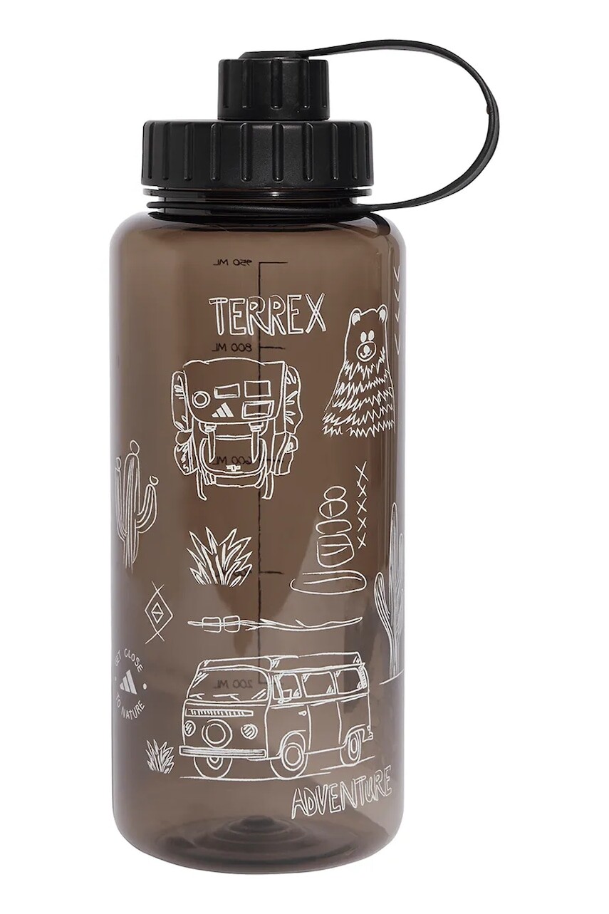 Fľaša na vodu adidas TERREX 1 L hnedá farba, JN4256