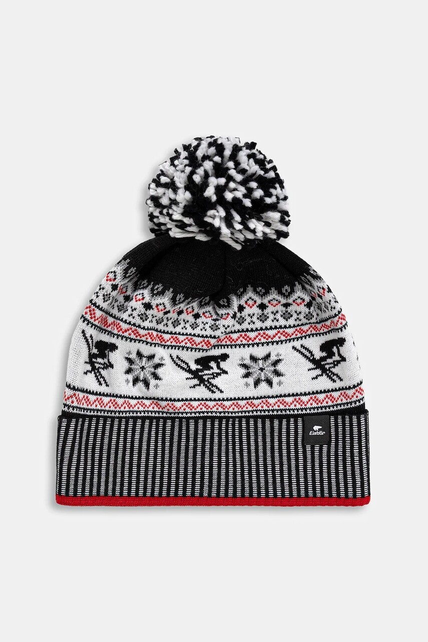 Čiapka s prímesou vlny Eisbar Retroski Pompon MÜ šedá farba, E31016