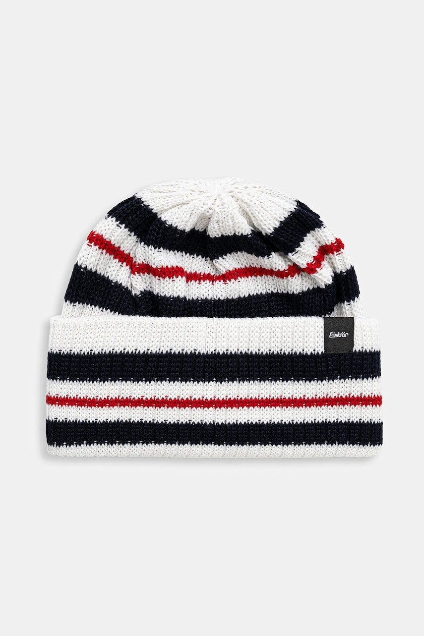 Čiapka s prímesou vlny Eisbar Stripy MÜ biela farba, E30981