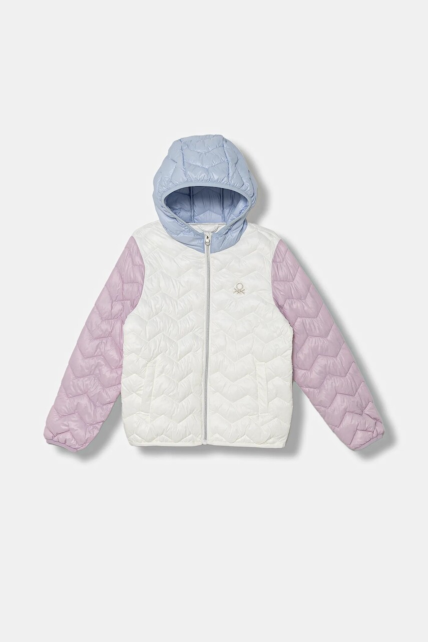 Detská bunda United Colors of Benetton biela farba, 21INCN04U
