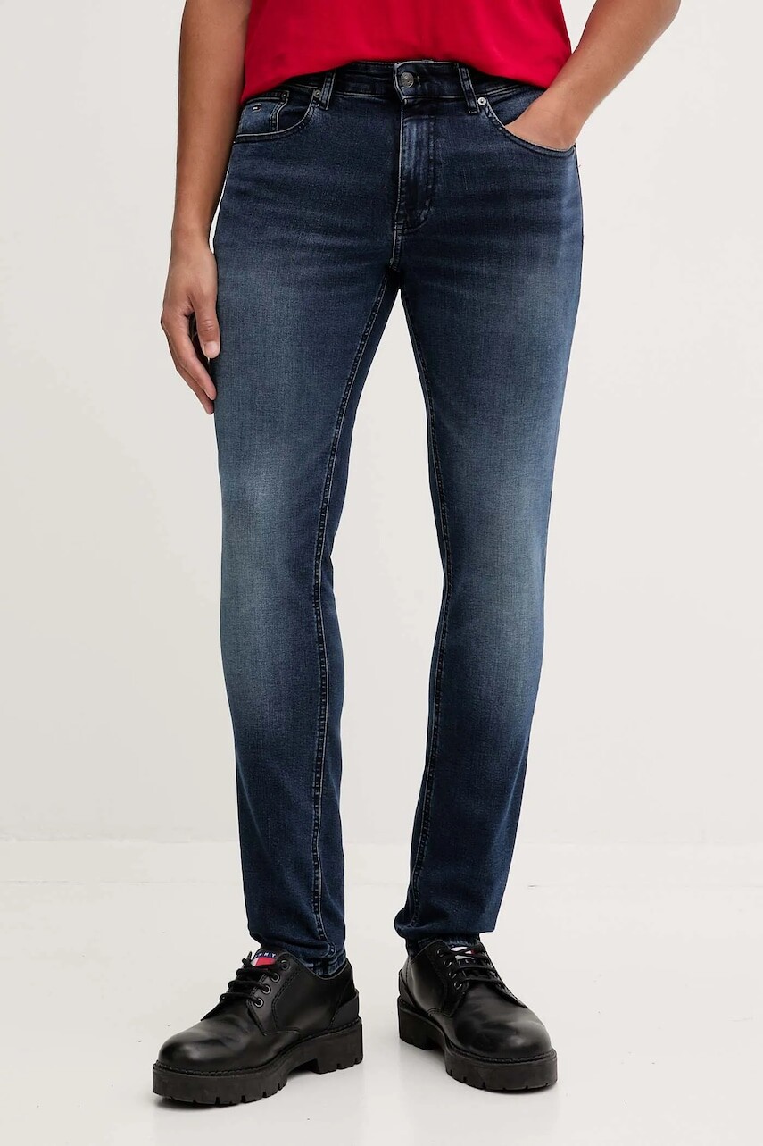 Rifle Tommy Jeans modrá farba, DM0DM22154