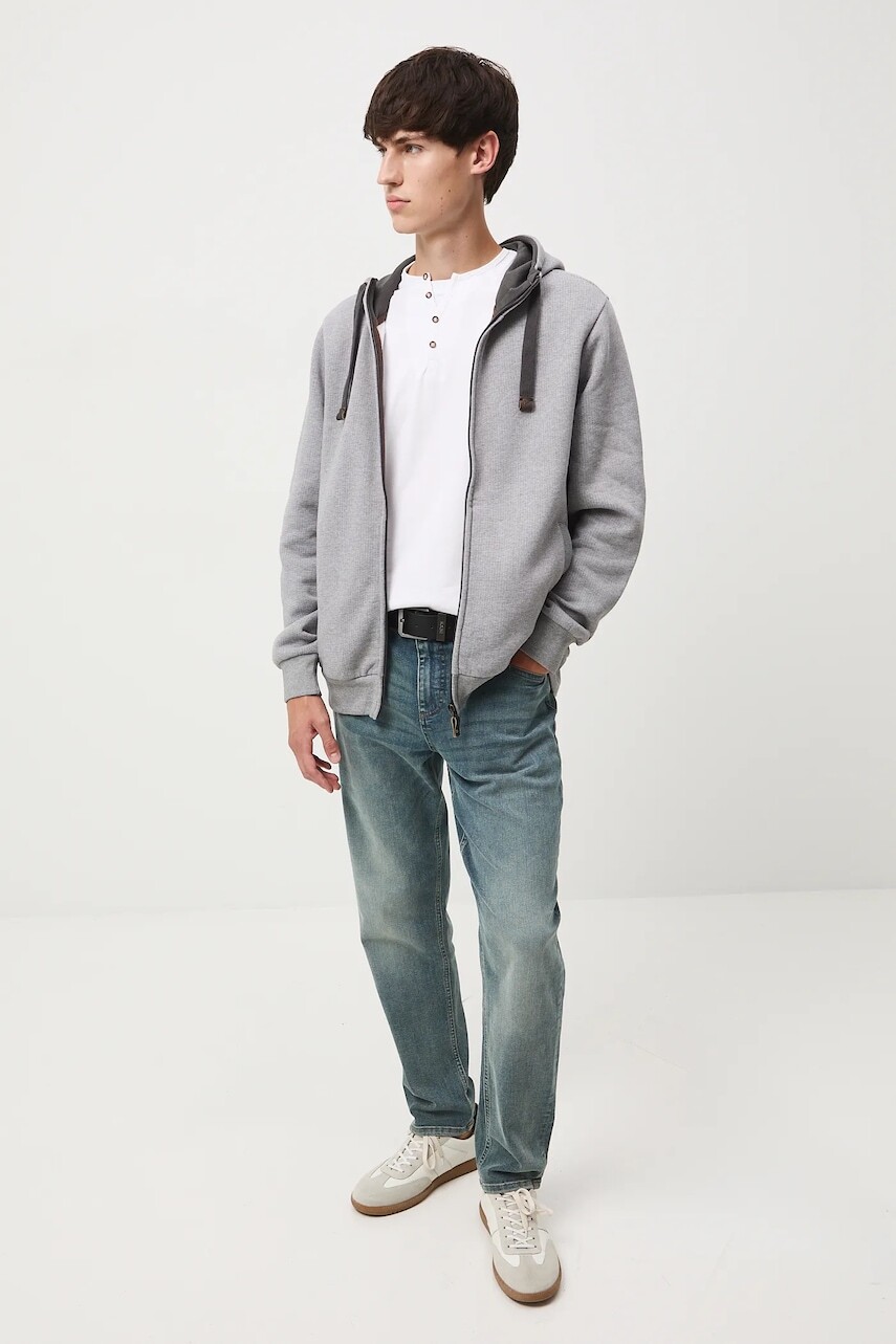 Mikina Medicine šedá farba, s kapucňou