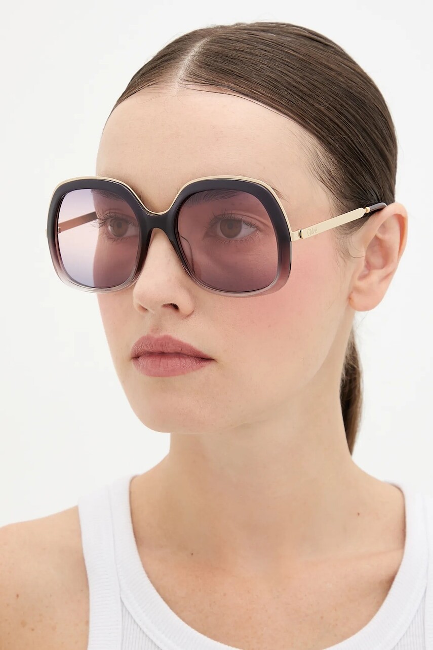 Slnečné okuliare Chloé bordová farba, CH0327S