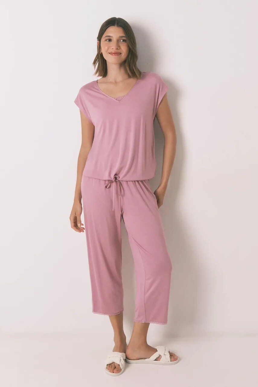 Pyžamo women'secret dámske, ružová farba, 3592425