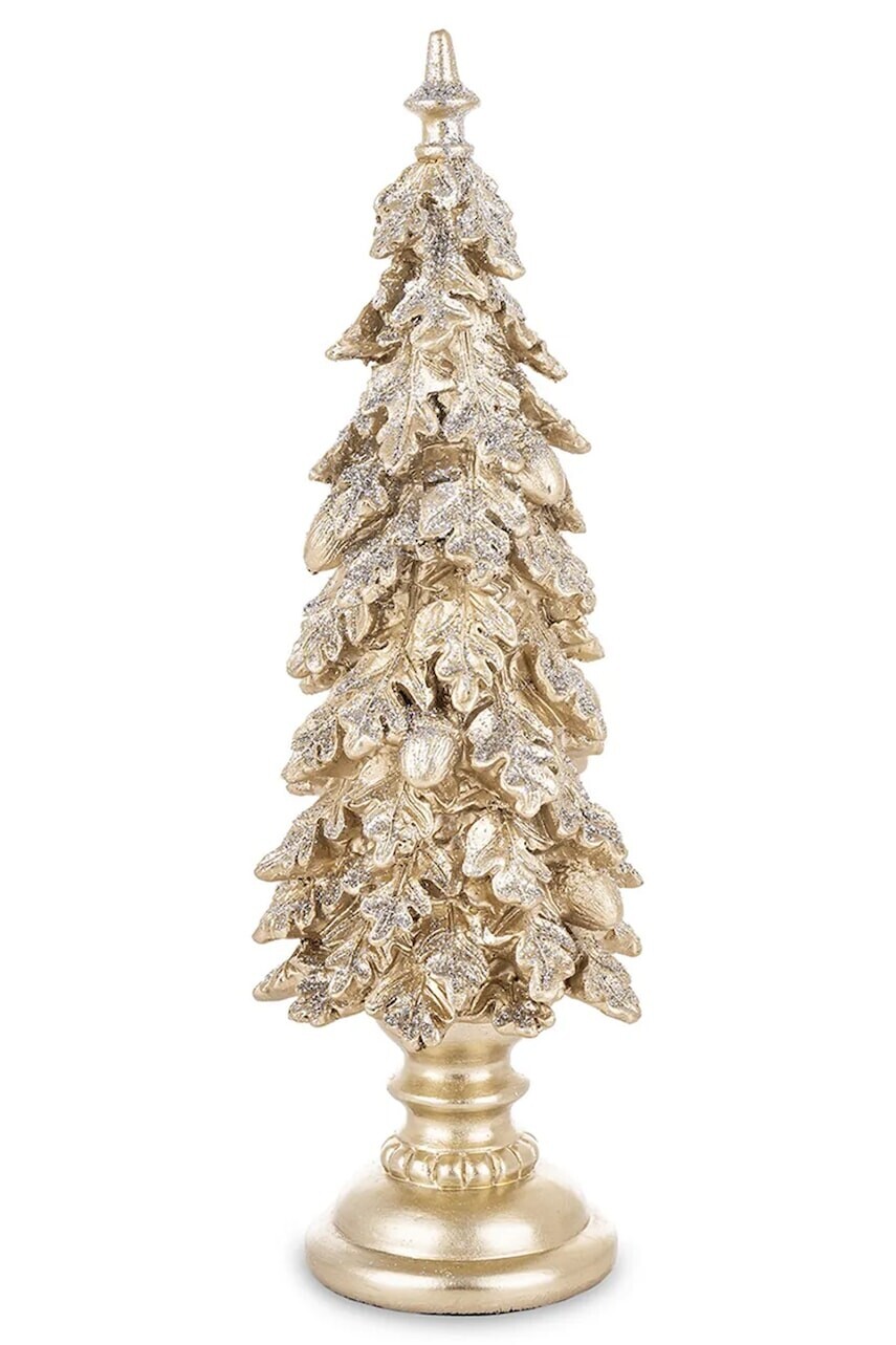 Ozdobný vianočný stromček 30 x 9 x 9 cm žltá farba