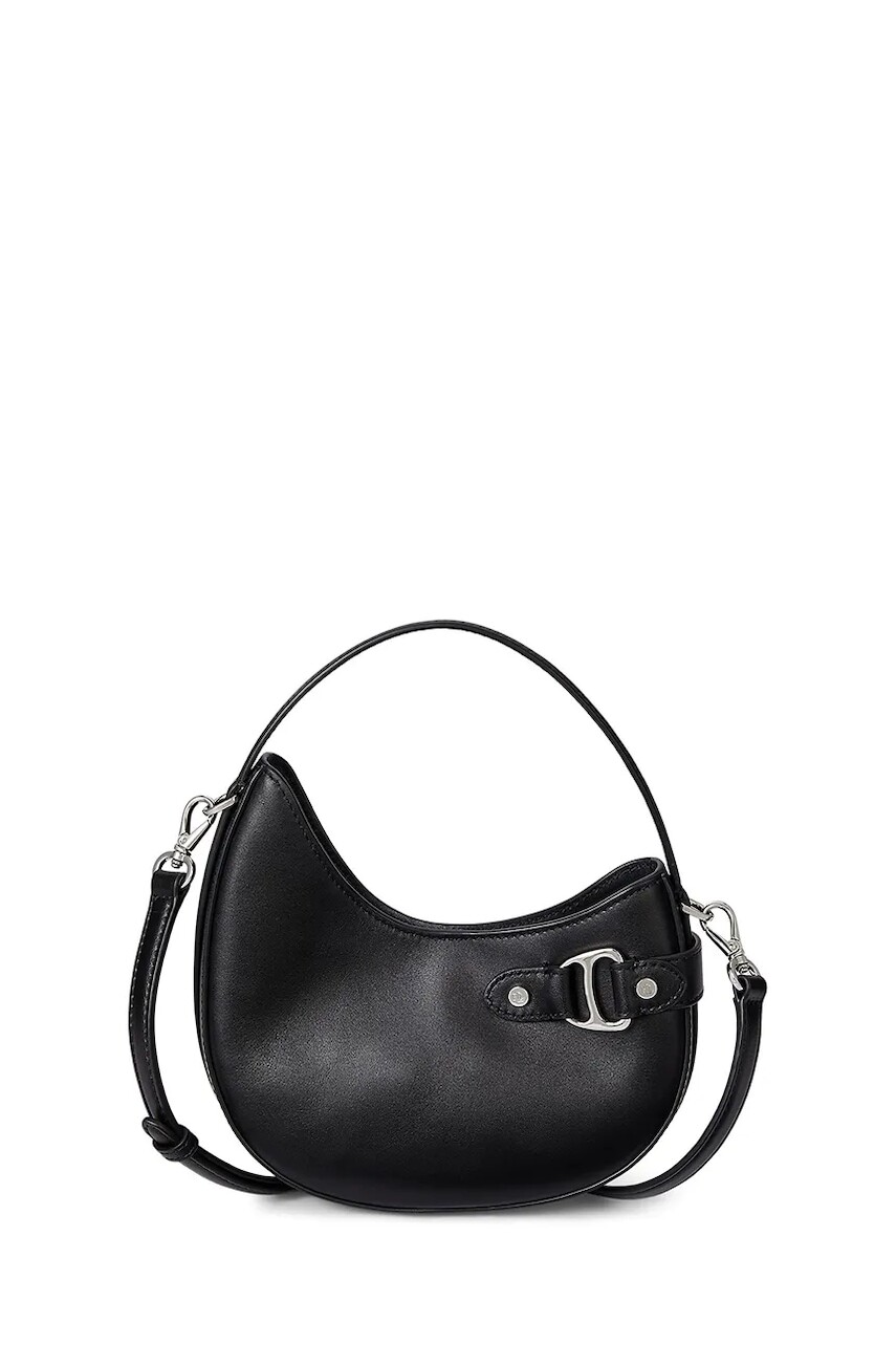 Kožená kabelka Lauren Ralph Lauren čierna farba, 431980159