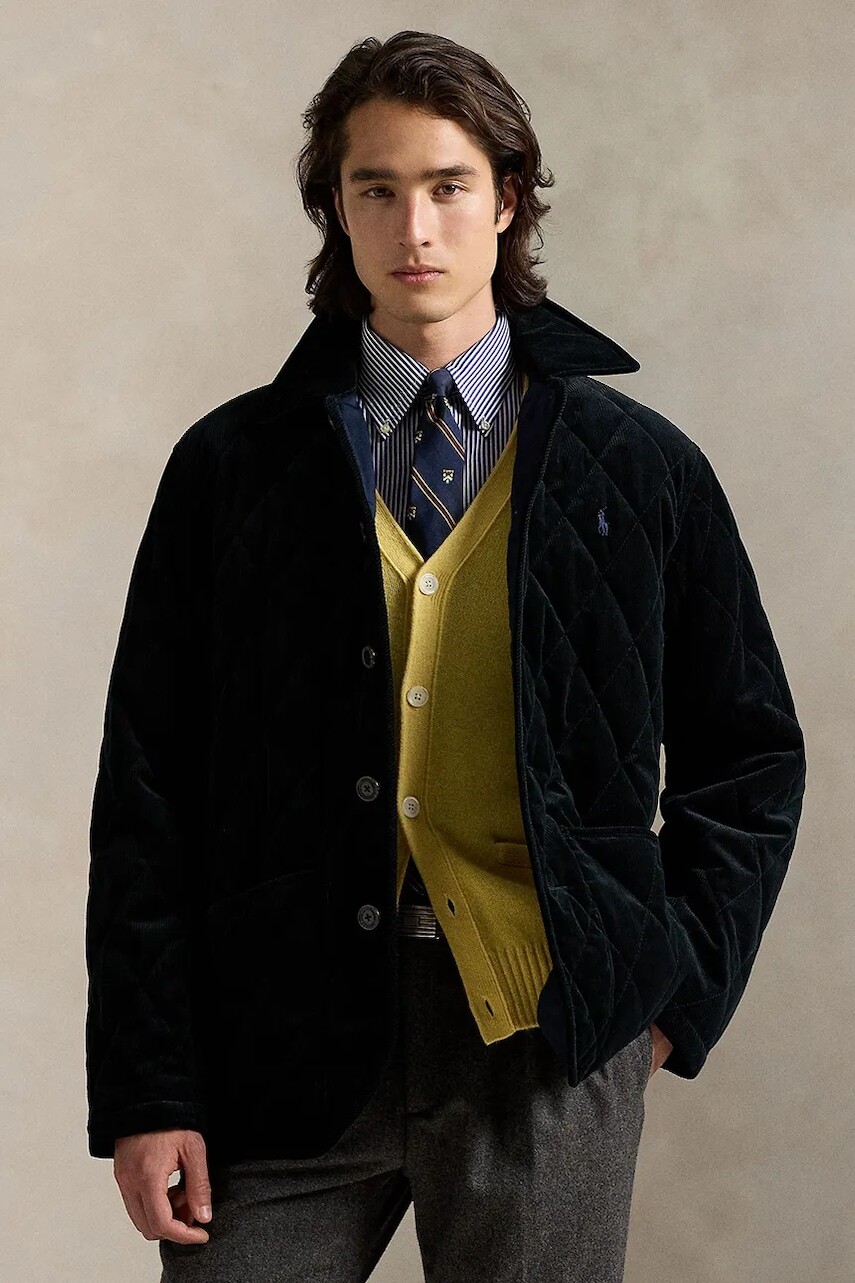 Bavlnená bunda Polo Ralph Lauren tmavomodrá farba, prechodná, 710968127