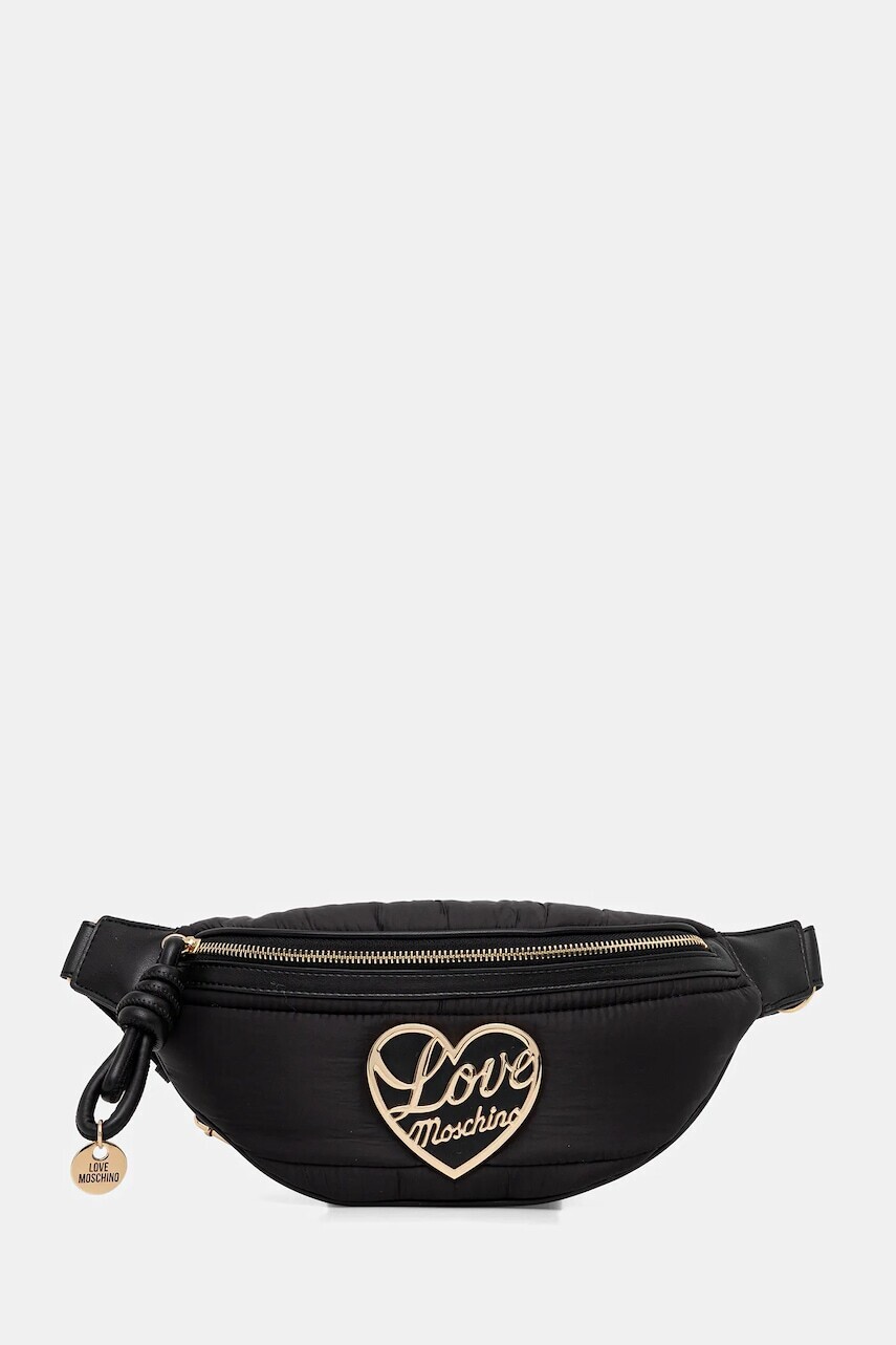 Ľadvinka Love Moschino čierna farba, JC4355PP0NKY100A