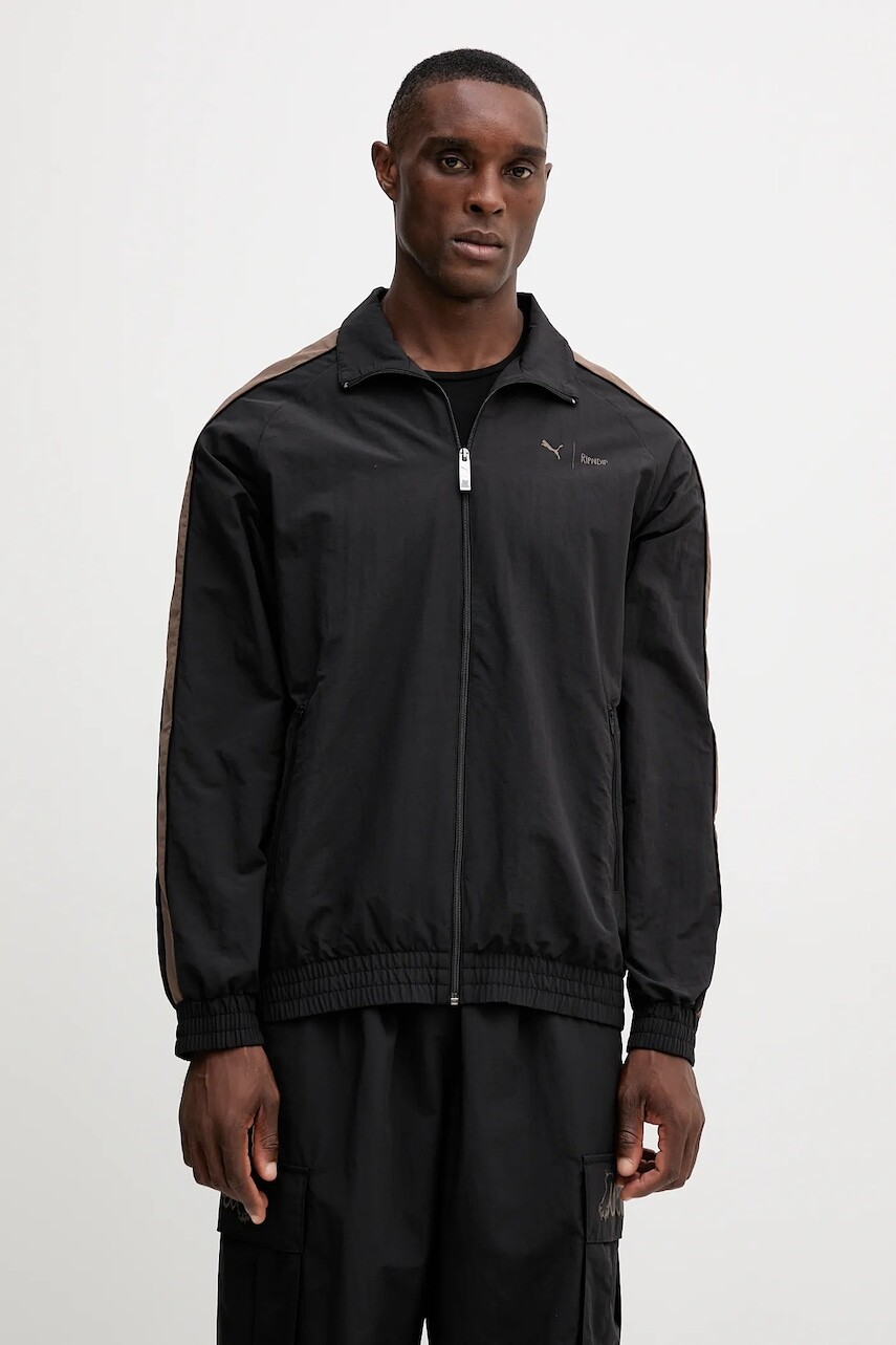 Bunda Puma x RIPNDIP čierna farba, prechodná, oversize, 632418