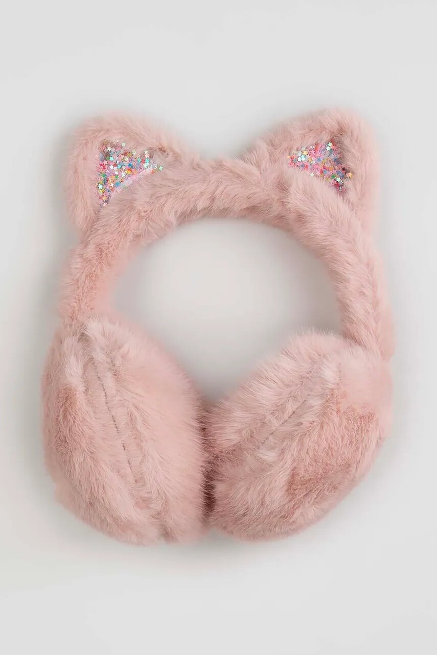 Detské chrániče na uši Coccodrillo ružová farba biela, ACCESSORIES