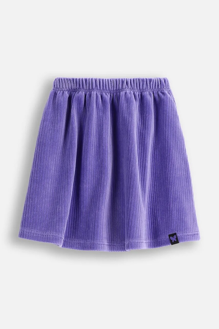 Dievčenská sukňa Coccodrillo fialová farba, mini, rovný strih, RAVE GIRL KIDS