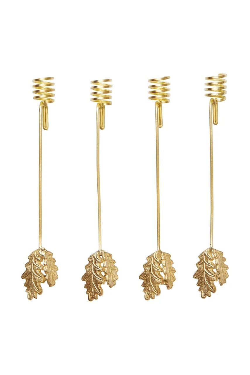 Dekoračný svietnik ferm LIVING 4-pak žltá farba