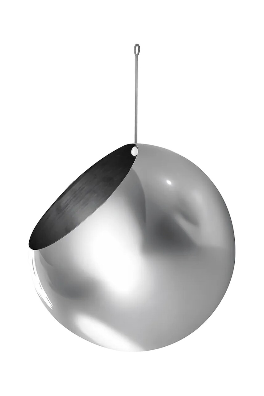 Závesný kvetináč AYTM Globe 17 x 28 cm šedá farba