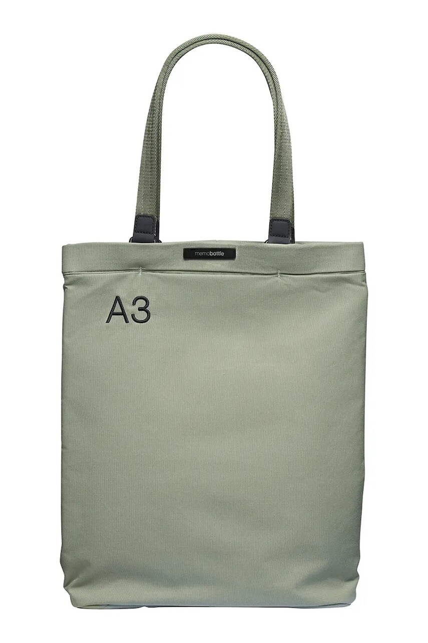 Nákupná taška Memobottle Daily Tote A3 zelená farba