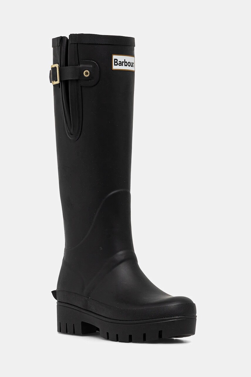 Gumáky Barbour Leighton čierna farba, LRF0116BK11