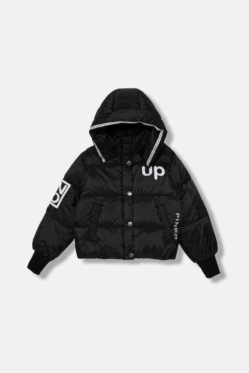 Detská bunda Pinko čierna farba, KFGB009.C.NY026