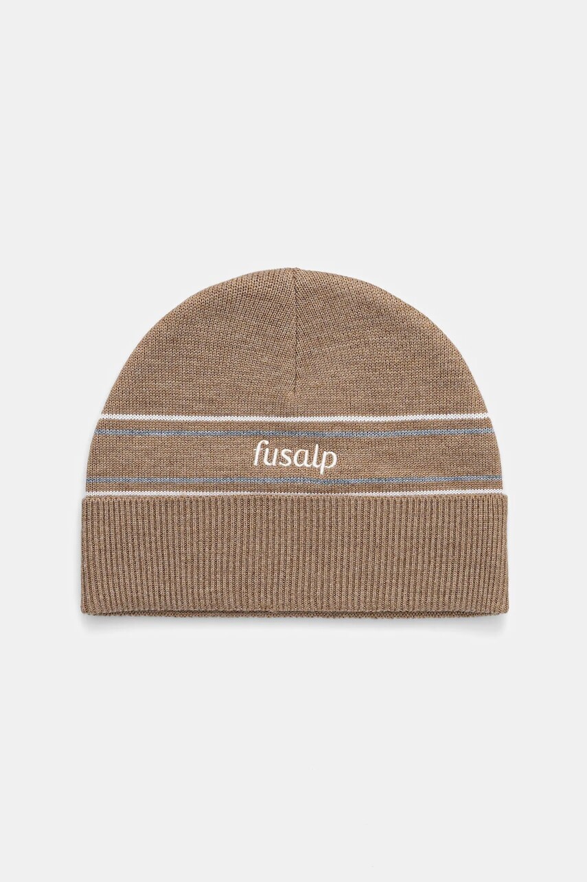 Čiapka s prímesou vlny Fusalp Retro béžová farba, I3714