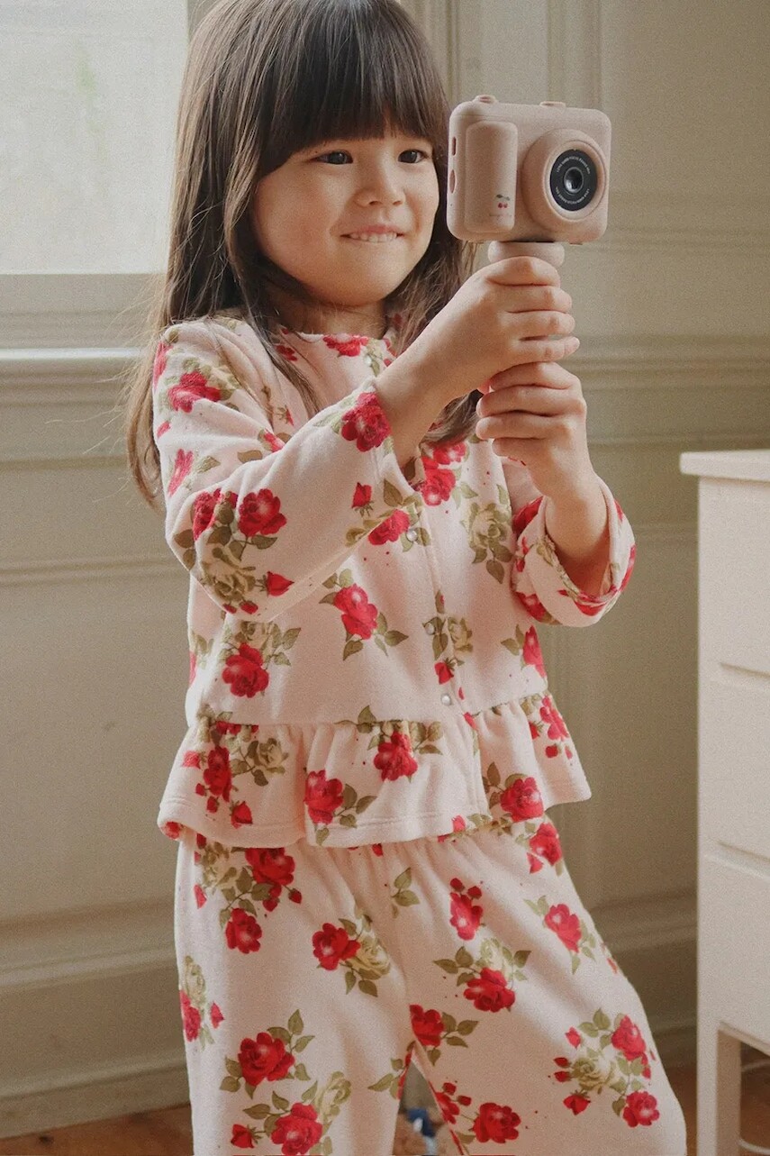 Detské zamatové nohavice Konges Sløjd VELULA PANTS GOTS viac farieb, vzorovaná, KS104461