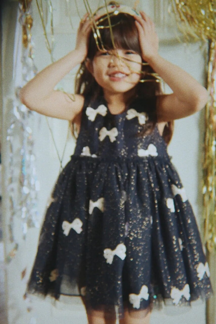 Dievčenské šaty Konges Sløjd YVONNE DRESS tmavomodrá farba, mini, áčkový strih, KS104470