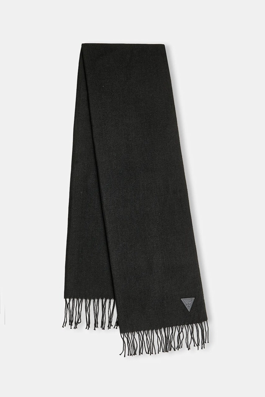 Šál Guess TORINO čierna farba, jednofarebný, AM9568 POL03