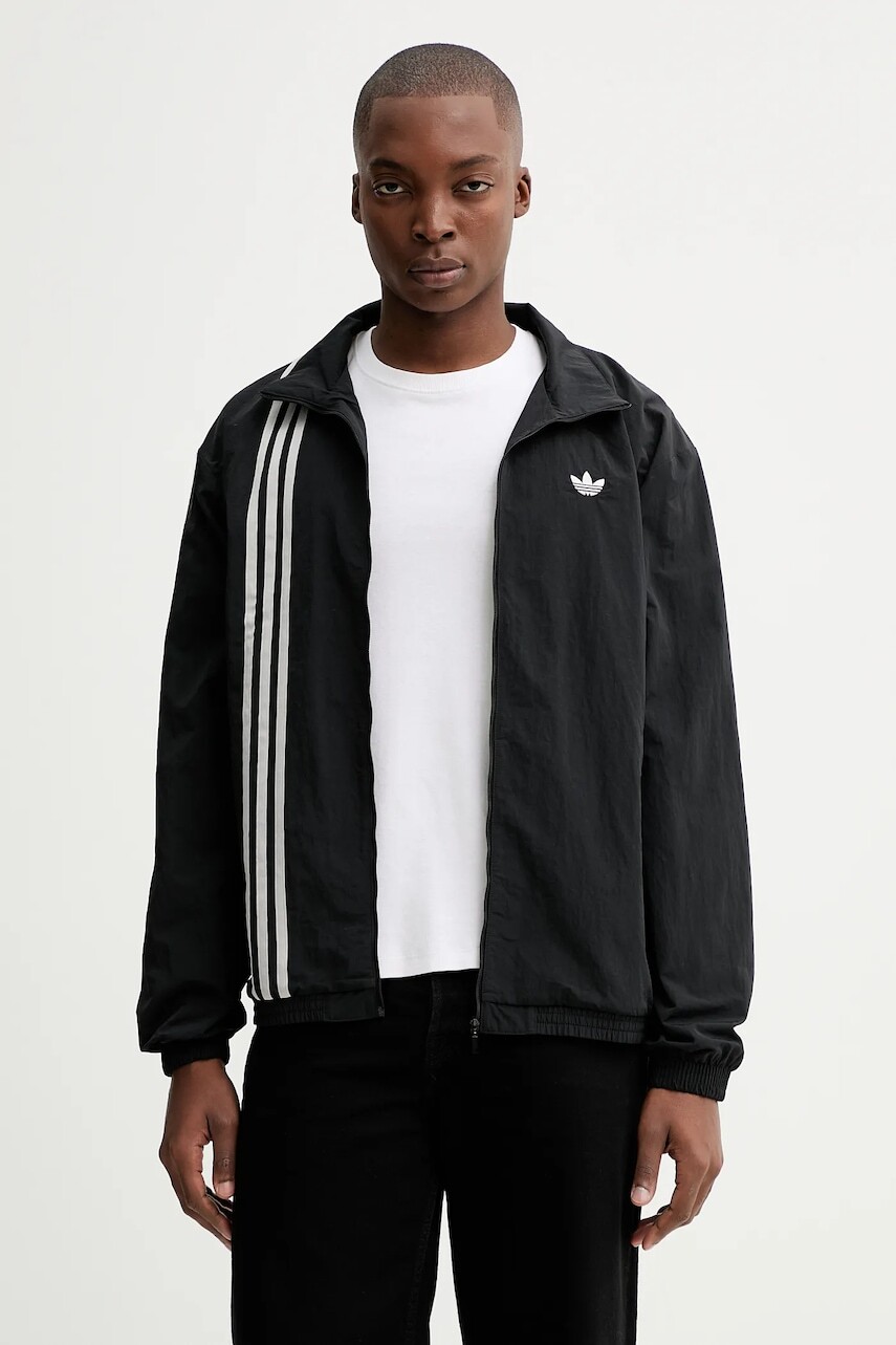 Mikina adidas Originals Firebird čierna farba, s nášivkou, JV9882