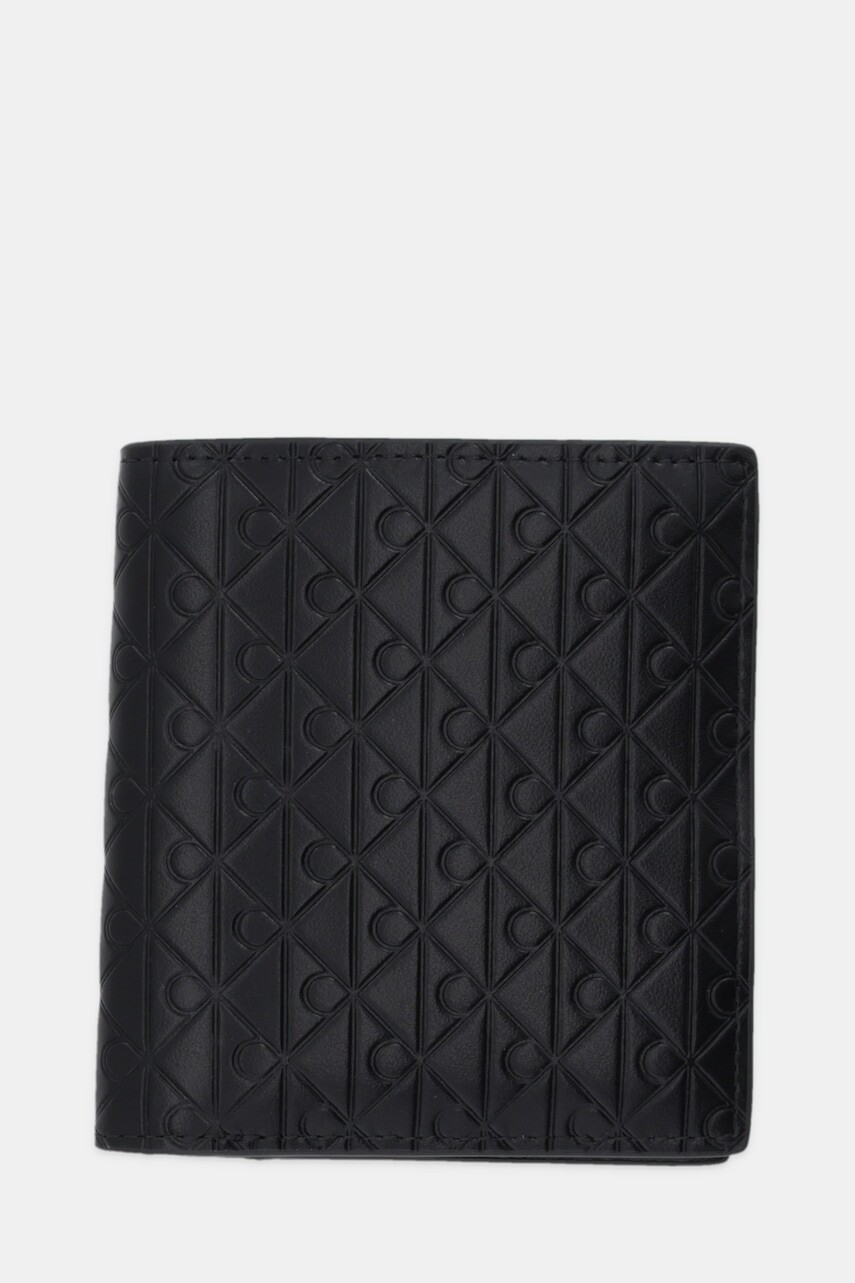 Kožená peňaženka Calvin Klein čierna farba, LV04D1127G