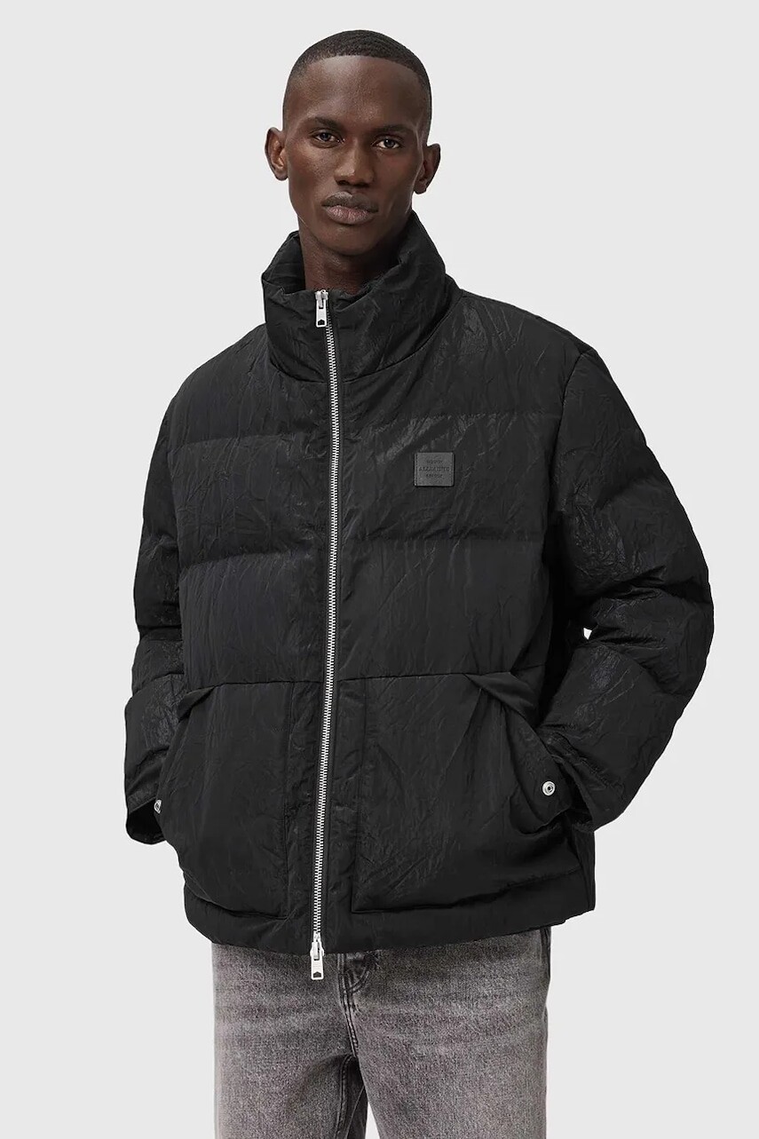 Bunda AllSaints PULSE čierna farba, zimná, M014OD