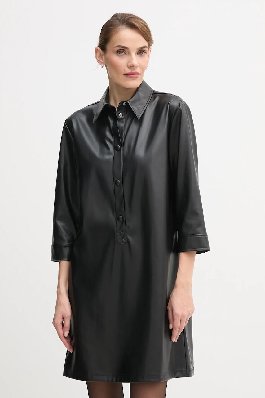 Šaty United Colors of Benetton čierna farba, mini, rovný strih, 4M3CDV0BZ