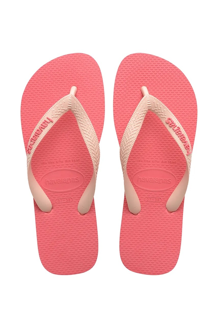 Šľapky Havaianas TOP LOGO POP UP ružová farba, 4147522.7600