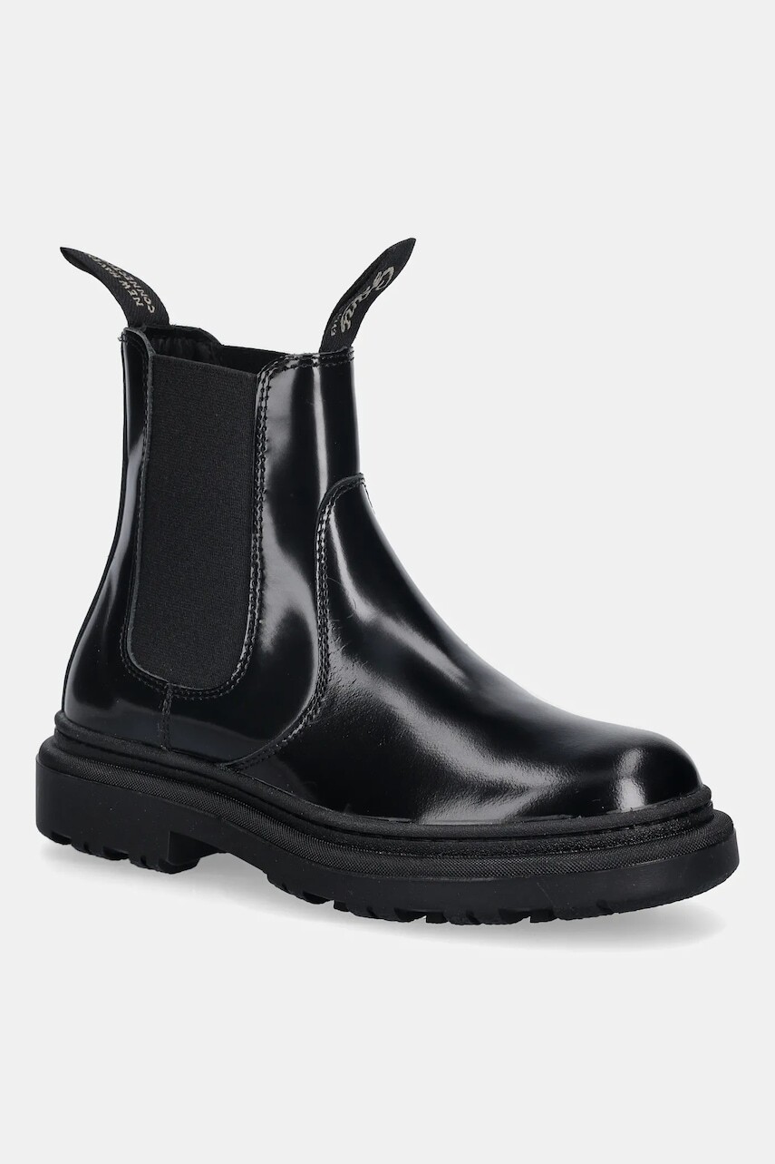 Kožené topánky chelsea Gant Timbly čierna farba, na plochom podpätku, 31551066