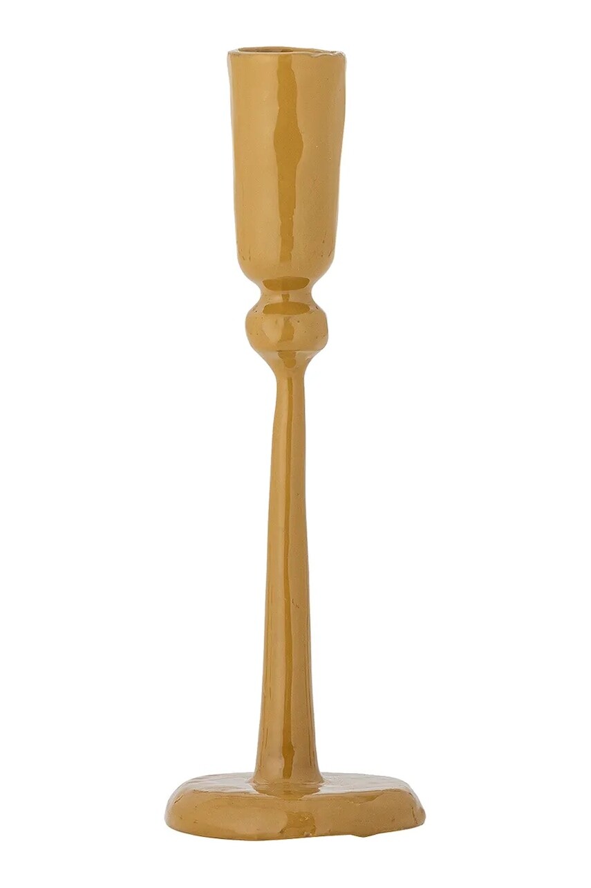 Dekoračný svietnik Bloomingville Eber 19 x 6 cm žltá farba