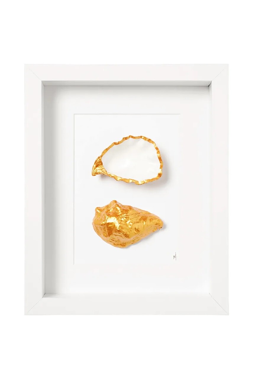 Nástenná dekorácia Maria el Mar Double Oyster 27 x 22 cm biela farba