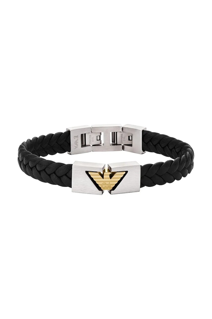 Kožený náramok Emporio Armani EGS3253040
