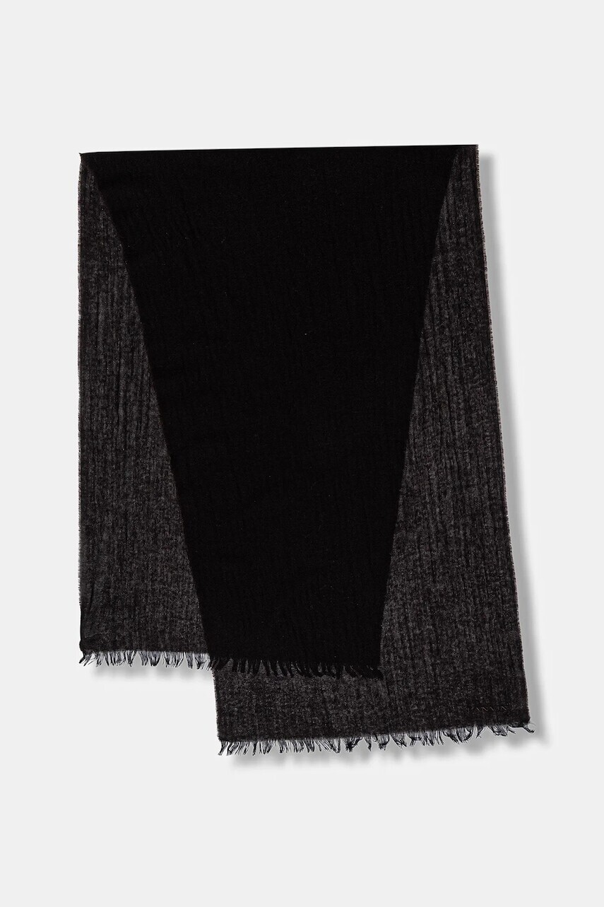 Vlnený šál Lanvin hnedá farba, jednofarebný, 710003794