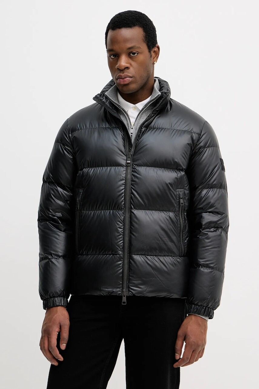 Páperová bunda Tommy Hilfiger čierna farba, zimná, MW0MW40617