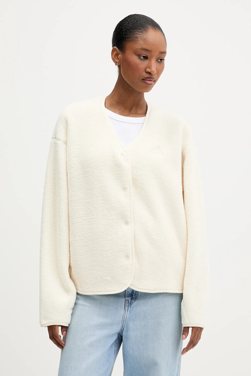 Fleecová mikina adidas Future Icons béžová farba, jednofarebná, KB5234