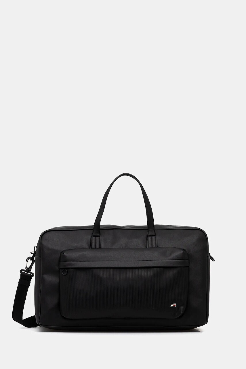 Taška Tommy Hilfiger čierna farba, AM0AM14007