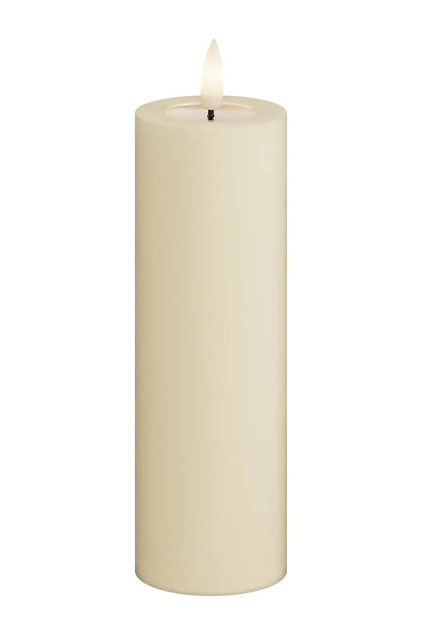 Led sviečka Deluxe Homeart Cream Bloklys 5 x 15 cm béžová farba